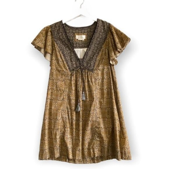 Anthropologie Astrid tunic mini dress Size XS in black motif. New with tag - Picture 4 of 14